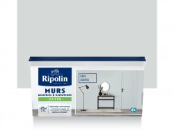 Peinture mur boiserie radiateur RIPOLIN gris souris satiné 2L5