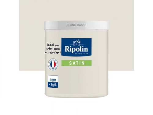 Testeur Peinture Blanc Cassé Satin Ripolin Murs Et Boiseries 0.075 L