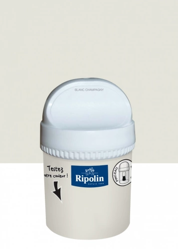 Testeur peinture blanc champagny satin RIPOLIN Murs et boiseries 0.075 l