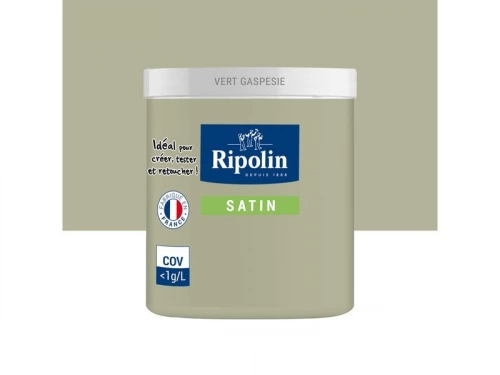 Testeur Peinture Vert Gaspésie Satin Ripolin Murs Et Boiseries 0.075 L