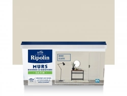 Peinture mur, boiserie, radiateur RIPOLIN intérieur, beige glaise satiné, 2.5 litres