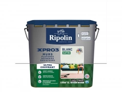 Peinture Mur, Plafond Et Boiserie Ripolin Xpro3 Blanc Satiné, 5 L