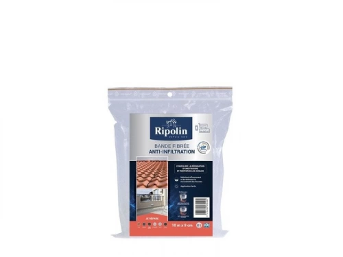 Revêtement D'Étanchéité Toiture, Ripolin Bande Fibrée Blanc 10M X 9Cm