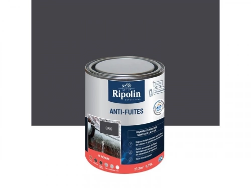 Revêtement D'Étanchéité, Ripolin Anti-Fuites Toiture&Goutière Gris 0,75 L