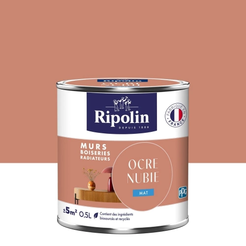Peinture Mur, Boiserie, Radiateur   Ripolin Ocre Nubie Mat 0.5 L