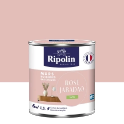 Peinture Mur, Boiserie, Radiateur Ripolin Rose Jabadao Satiné 0.5 L