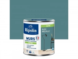 Peinture bleu melville mur, boiserie, radiateur RIPOLIN satine 0.5 l