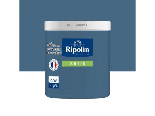 Testeur peinture bleu seram satine Interieur RIPOLIN 75 ml
