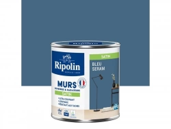 Peinture bleu seram mur, boiserie, radiateur RIPOLIN satine 0.5 l