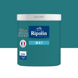 Testeur peinture bleu pop mat Interieur RIPOLIN 75 ml