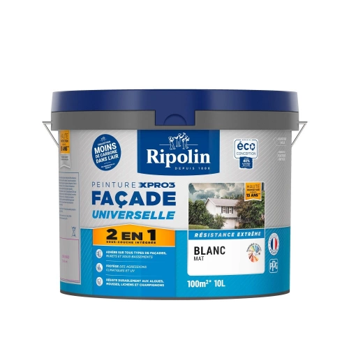 Peinture facade 2en1 xpro3 RIPOLIN, BT 10 l