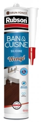 Mastic d'étanchéité cuisine et bain RUBSON Silicone marron 280ml
