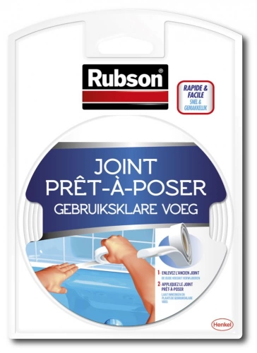 Mastic prêt à poser adhésif d'étanchéité RUBSON cuisine et bain Easy 3,5 m blanc