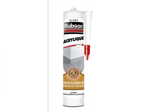 Mastic d'étanchéité mur intérieur finition, RUBSON, 280 ml blanc