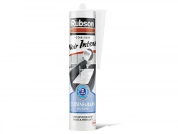 Mastic d'étanchéité cuisine et bain silicone, RUBSON, 280 ml noir