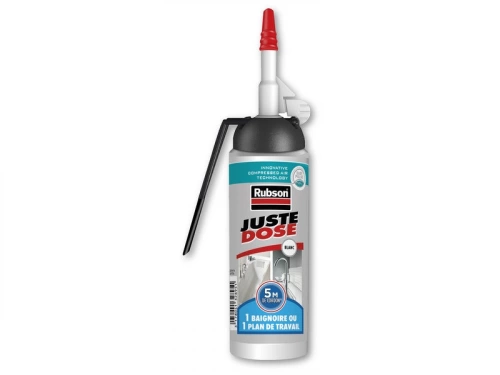 Mastic d'étanchéité cuisine et bain silicone, RUBSON, 100 ml blanc