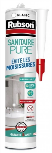 Mastic d'étanchéité cuisine et bain pure sanitaire RUBSON blanc 280ml
