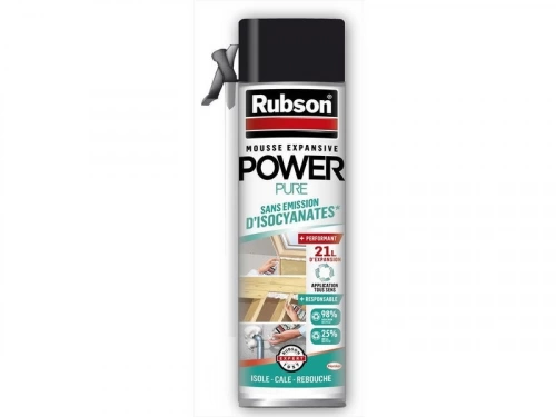 Mousse expansive multi usages 0% iso power pure RUBSON blanc 500ml/21l