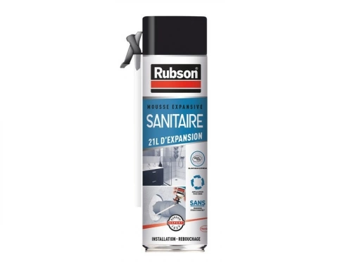 Mousse expansive sanitaire inf. 0,1% iso RUBSON blanc 500ml/21l