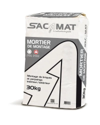 Mortier prêt à l'emploi gris SACAMAT, 30 kg
