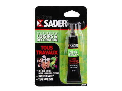 Colle Réparation Spéciale Loisirs & Décoration Sader, 30Ml