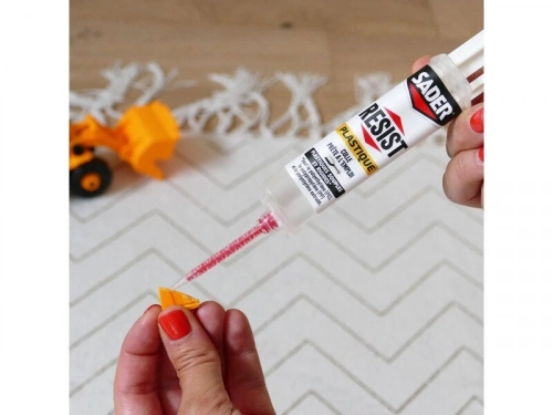 Colle de reparation epoxy bi-composant sader resist plastiq sering 10g