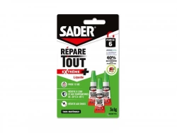 Colle de reparation sader repare tout extreme + liquide tube 3x1g