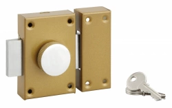 Verrou bouton / cylindre, 40 mm, bronze