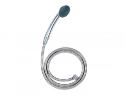 Pommeau de douche simple avec flexible, chromé