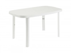 Table de jardin Otello ovale blanc 6 personnes