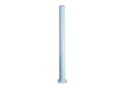 Lot De 4 Pieds De Table Cylindrique Fixes Métal Époxy Blanc, 71 Cm