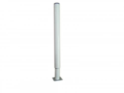 Pied De Plan De Travail Cylindrique Réglable Métal Époxy Blanc, De 70 À 110 Cm