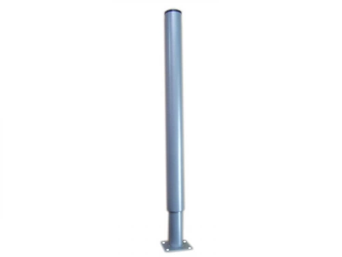 Pied De Plan De Travail Cylindrique Réglable Métal Époxy Gris, De 70 À 110 Cm