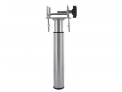 Pied De Lit / Sommier Cylindrique Réglable Acier Époxy Gris, De 17 À 25 Cm