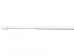 Lot de 2 barres rondes diam. 7 mm blanc brillant 30-50 cm acier