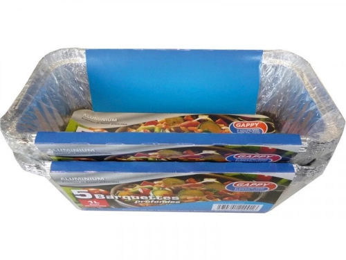 Lot de 5 barquettes aluminium 1L