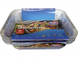 Lot de 5 barquettes aluminium 2L