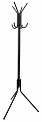 Portemanteau BOX & BEYONG Ara 8 patères, sur pied, acier, noir