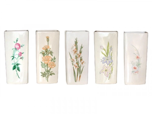 Saturateur plat céramique motif fleur, 310 ml