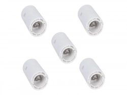 Lot de 5 douilles électriques automatique B22 polyamide, Blanc