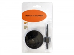 Lot de 3 scies cloches bois, diam.33 / 45 et 68 mm