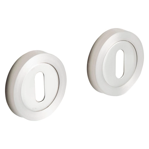 2 rosaces de fonction INSPIRE, zamak satiné trou de clé