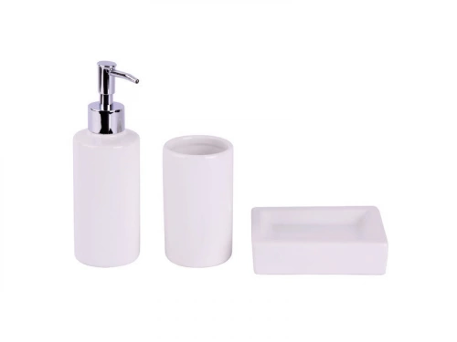 Accessoire de salle de bains céramique, blanc