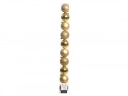 Tube de 10 boules pour arbre de Noël or