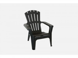 Fauteuil bas Adirondack en résine gris / argent