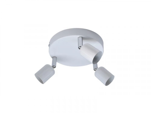 Plafonnier 3 Spots, Fer Blanc Basic