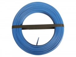 Fil électrique 1.5 Mm² H07VU, en couronne de 100 m bleu