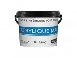 Peinture intérieure mur et plafond tous travaux, 3 L blanc mat
