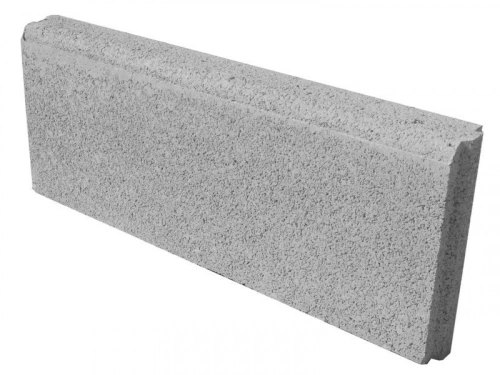 Bordure droite avec emboîtement en béton, H.20 x L.50 cm gris
