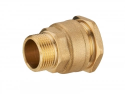 Raccord mâle à compression en laiton pour tube en polyéthylène, diam. 25